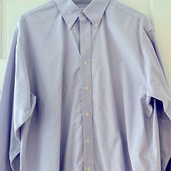 Brooks Brothers The Original Polo Shirt Non Iron Size L - Purple - Picture 2 of 3